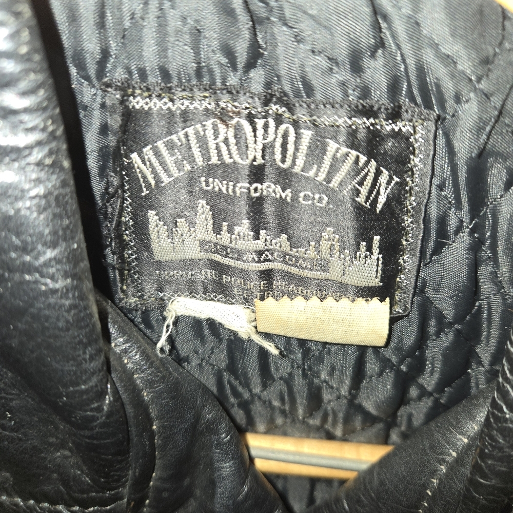 Vintage Motorcycle Cop Leather Jacket - Picture 3 of 6